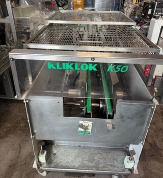 Doosjes verlijm-sluitmachine Kliklok, K50, grijs, bouwjaar 1998